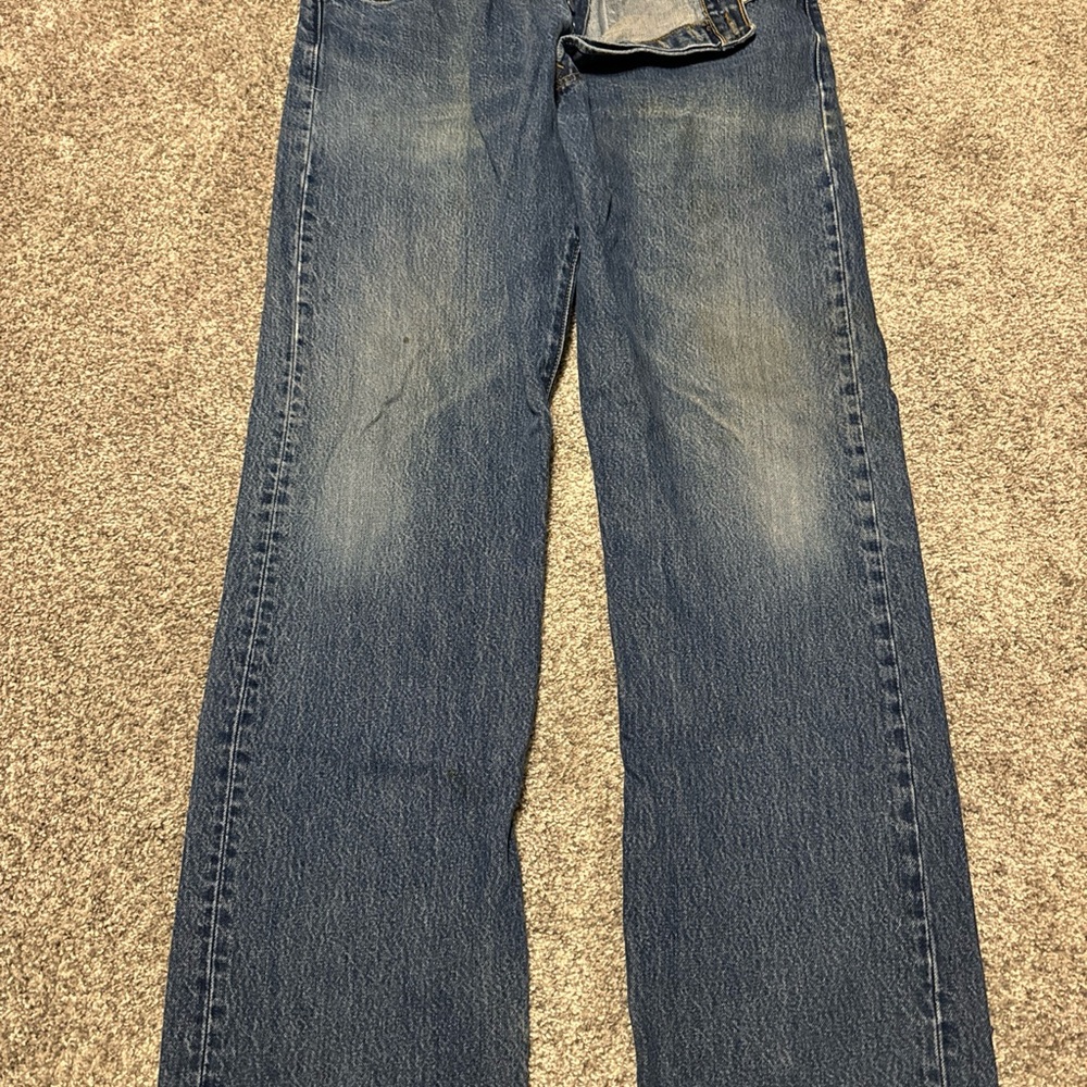 VTG Levis 501 Jeans Mens‎ 40x34 Blue Straight Button Fly Medium Wash Y2K Denim * - Picture 2 of 12